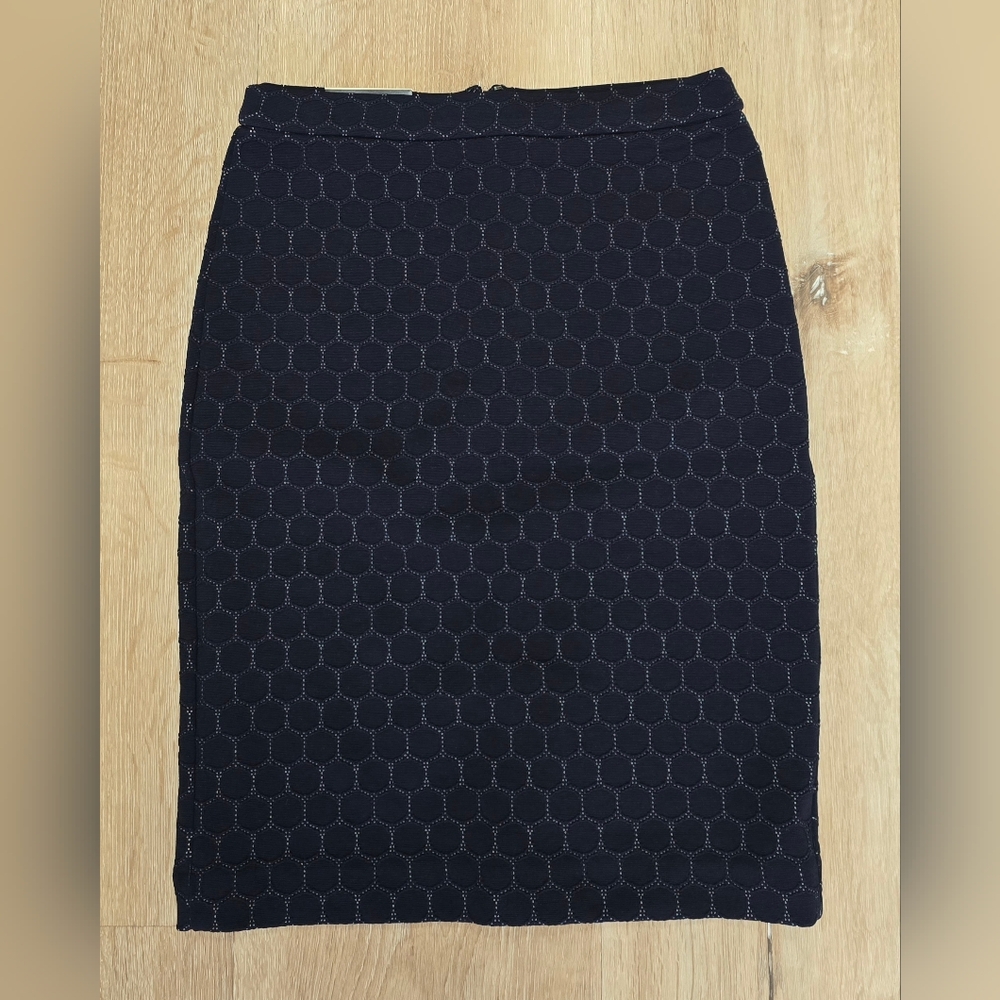 Banana Republic Navy Hexagon Pencil Skirt